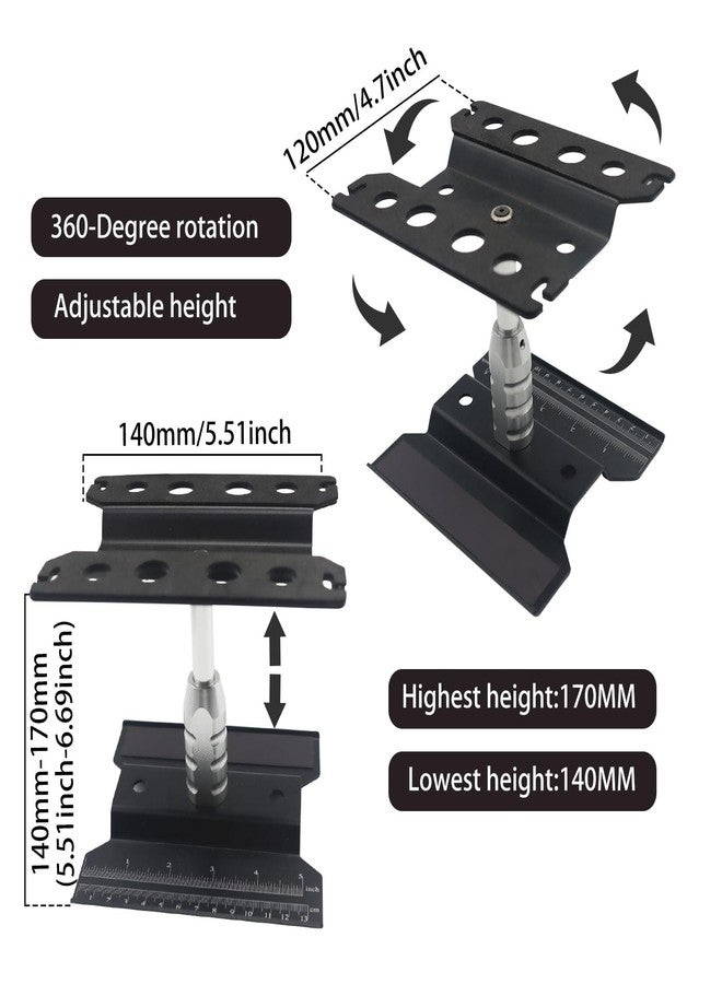 RC Lelut RC Car Repair Work Stand Repair Tool Set 360 Degree Rotation and 523 PCS RC Screws Kit & RC Screwdrivers and Screws Pallet Kit for 1/8 1/10 1/12 1/16 1/18 RC Car Crawler Truck Buggy (Black) - Image 4
